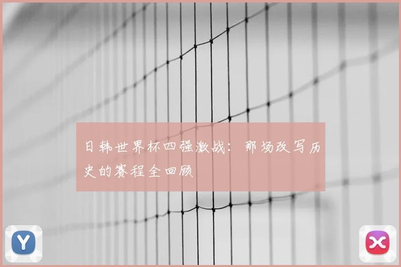 日韩世界杯四强激战：那场改写历史的赛程全回顾